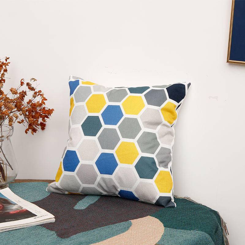 Vỏ gối sofa họa tiết hình học phong cách Bắc Âu