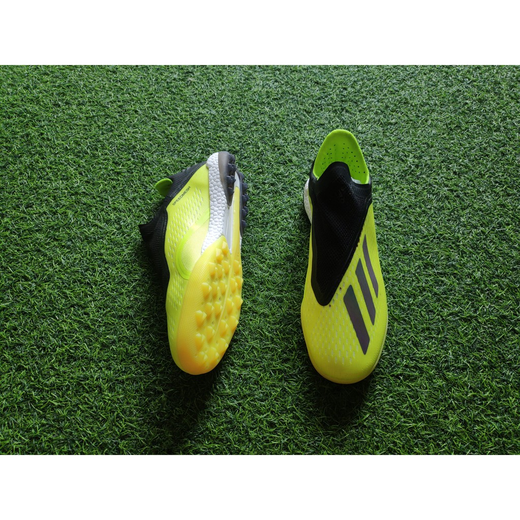 Giày bóng đá không dây Adidas X18+ TF ( Xanh Chuối 2020)
