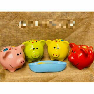 Lợn tiết kiệm gốm sứ bát tràng (loại  tai  to)