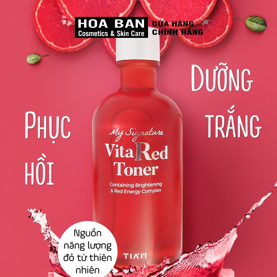 Nước Cân Bằng Da Làm Trắng Da Tia’m My Signature VitaRed Toner 130ml