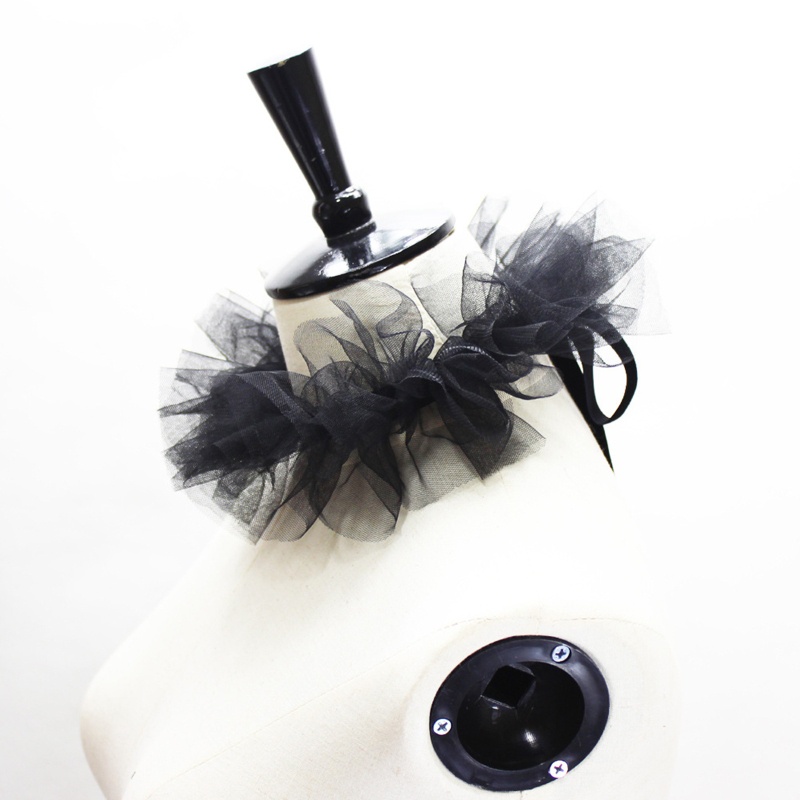 Vòng Cổ Choker Hóa Trang Chú Hề Bằng Vải Tuyn Nhiều Lớp Phối Lưới Cho Nữ