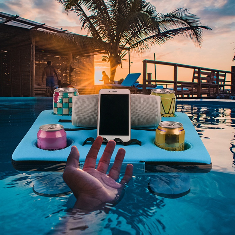 Khay Đựng Điện Thoại / Máy Tính Bảng Phao Nổi Trên Mặt Nước Tiện Dụng Cho Bữa Tiệc Bãi Biển