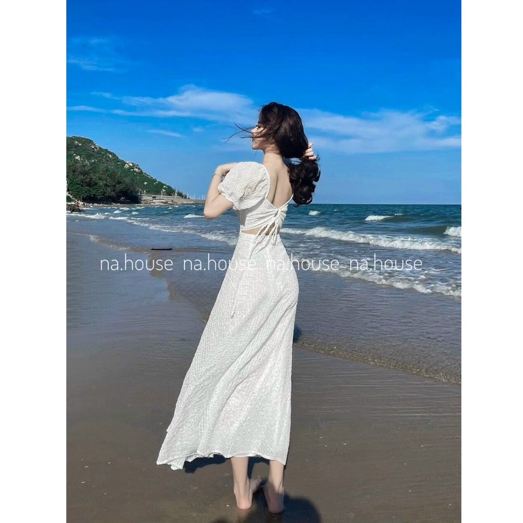 ĐẦM DÁNG DÀI HỞ LƯNG NAHOUSE MAXI ĐI BIỂN DU LỊCH THIẾT KẾ HAI LỚP SANG TRỌNG