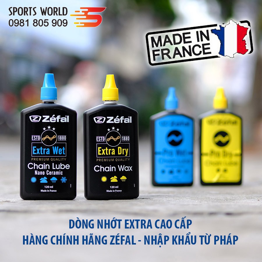 Dầu nhớt tra sên xe đạp ZEFAL CERAMIC EXTRA WET 120ml