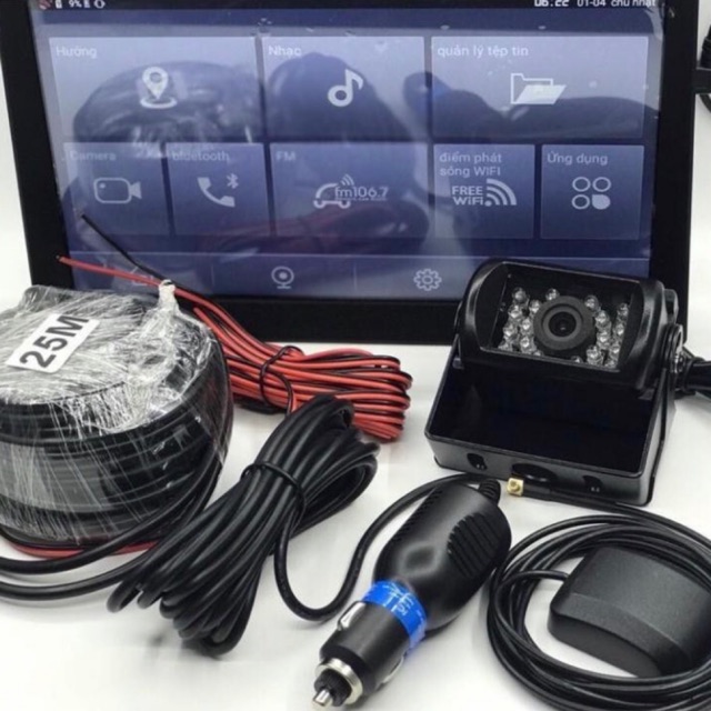 Màn hình + camera hành trình Androi đặt taplo xe oto 10,2 ich