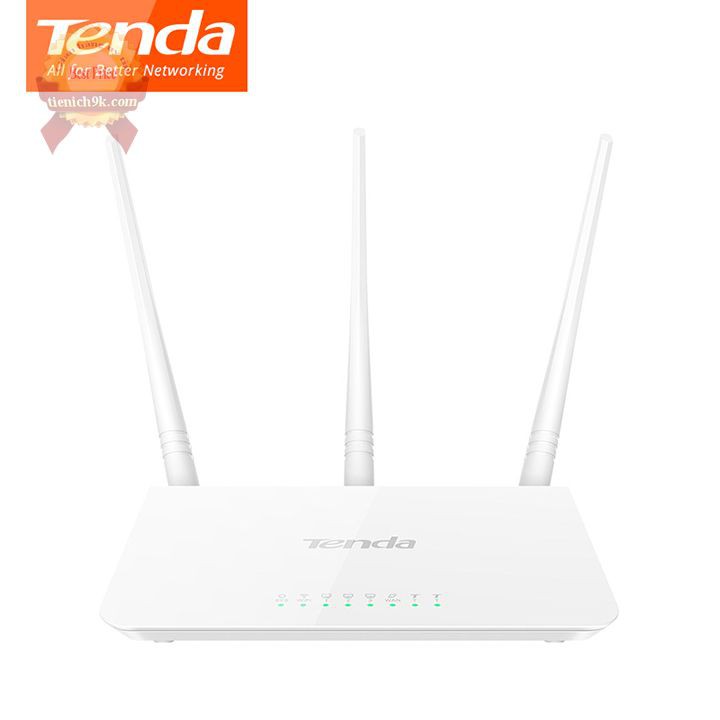 Cục phát wifi router 3 râu Tenda F3 300Mbps ăng ten 5dBi N300 – Bảo hành 24 tháng