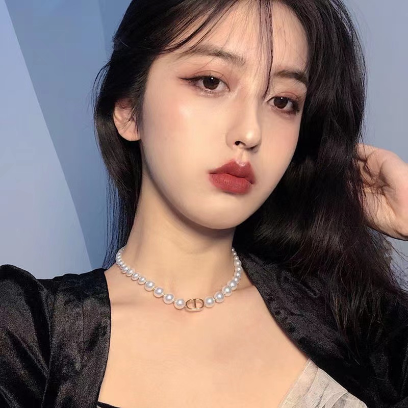 Vòng cổ choker IF YOU ngọc trai lớn cho nữ
