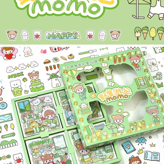 Set 25Tấm Sticker cute dễ thương nhiều màu sắc