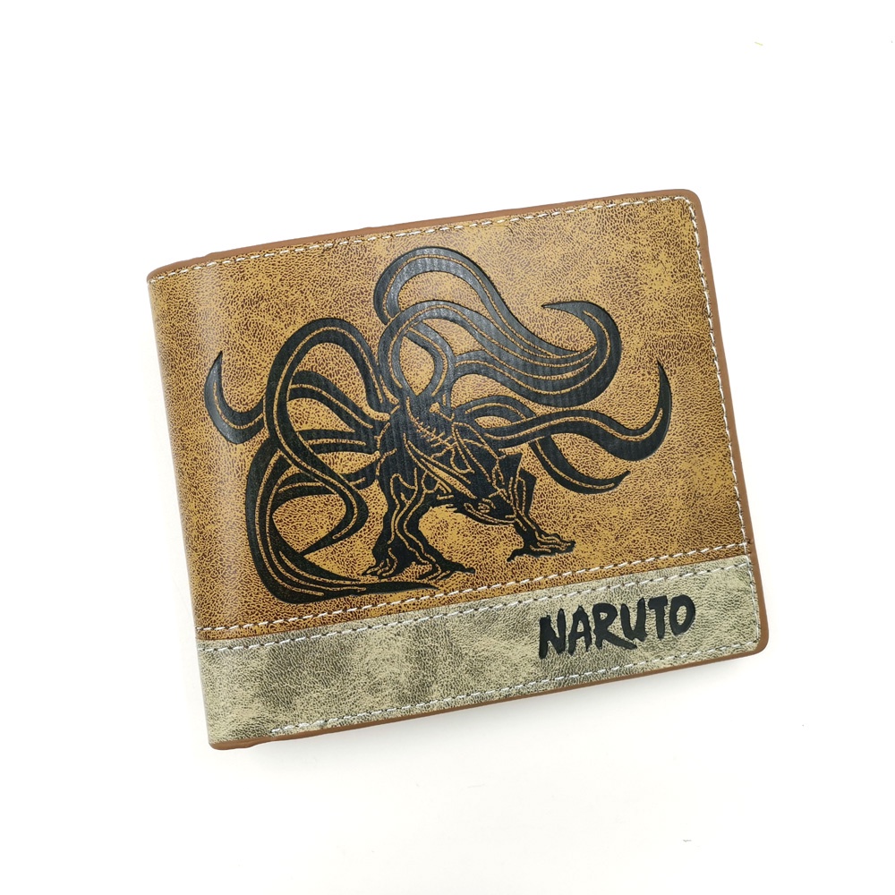 Ví Ngắn In Hình Anime Naruto Uzumaki Kakashi Uchiha Itachi Kurama kyuubi Có Khóa Kéo