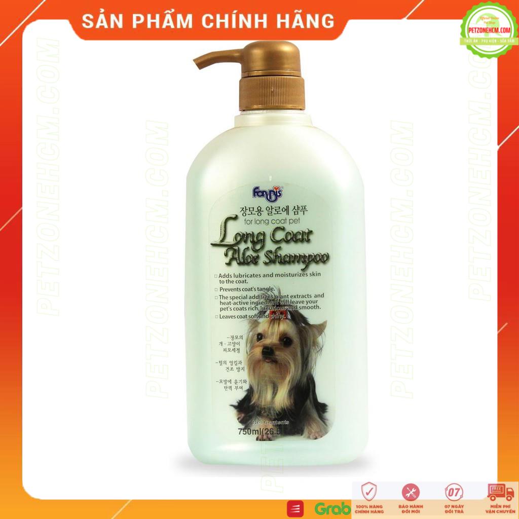 Dầu Gội Nha Đam ForCans Hàn Quốc  ⚜ FREESHIP ⚜ Long coat Aloe Shampoo CHAI 750ML cho chó mèo lông dài - petzonehcm