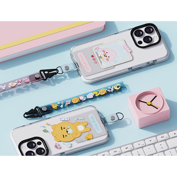 Ốp Điện Thoại Họa Tiết kakao friends  Kèm Dây Đeo