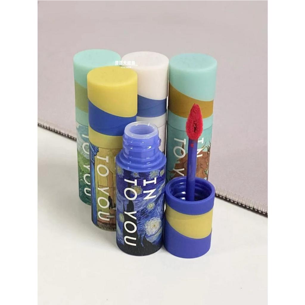 INTO YOU x Van Gogh Son Môi Màu Nhung Lì Lâu Trôi Không Dính Ly Có Độ Che Phủ Cao In Họa Tiết