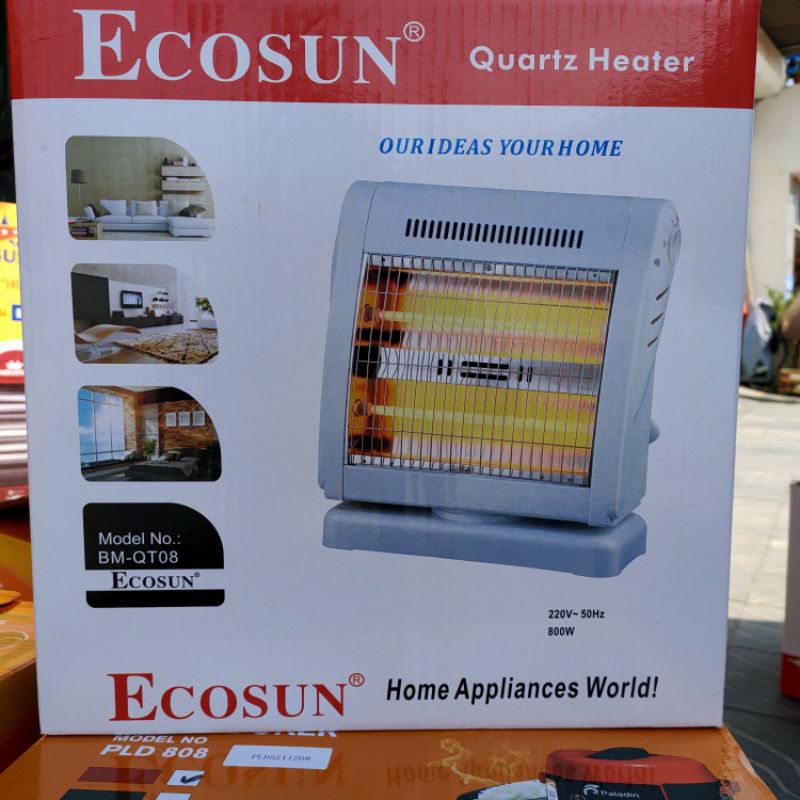 Quạt sưởi 2 bóng Ecosun cao cấp, đèn sưởi di động, máy sưởi để bàn 400-800W tiết kiệm điện - Bách Hóa Việt Hường