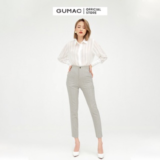 Áo sơ mi nữ phom rộng GUMAC, thiết kế công sở AB555
