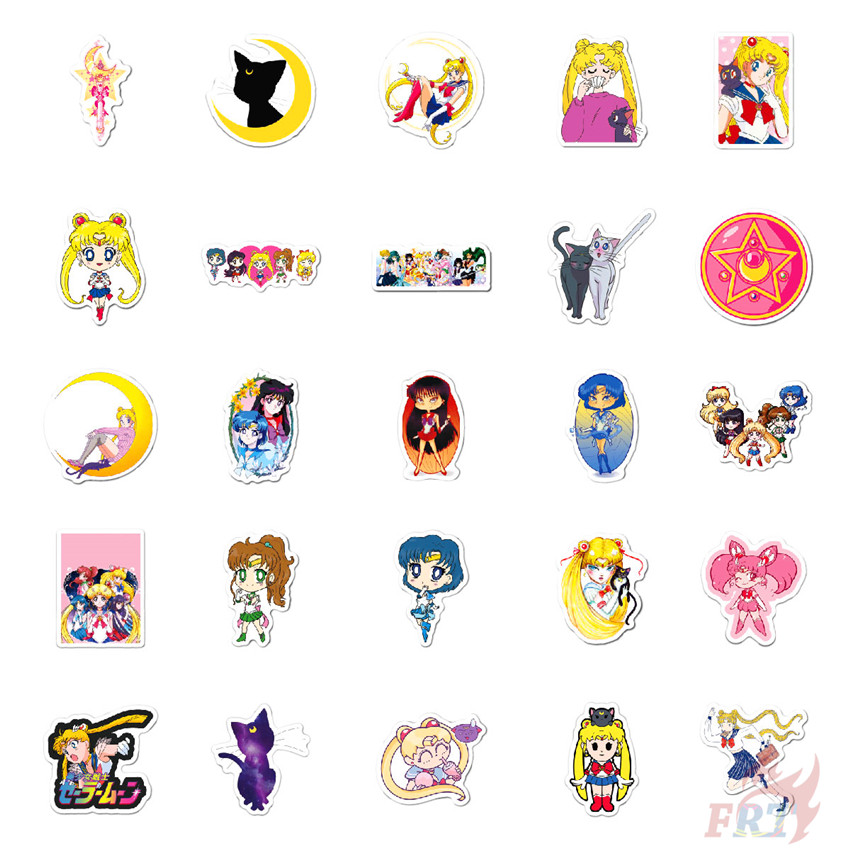 100Pcs/Set ❉ Sailor Moon Series A Stickers ❉ Anime DIY Fashion Luggage Laptop Skateboard Doodle Stickers