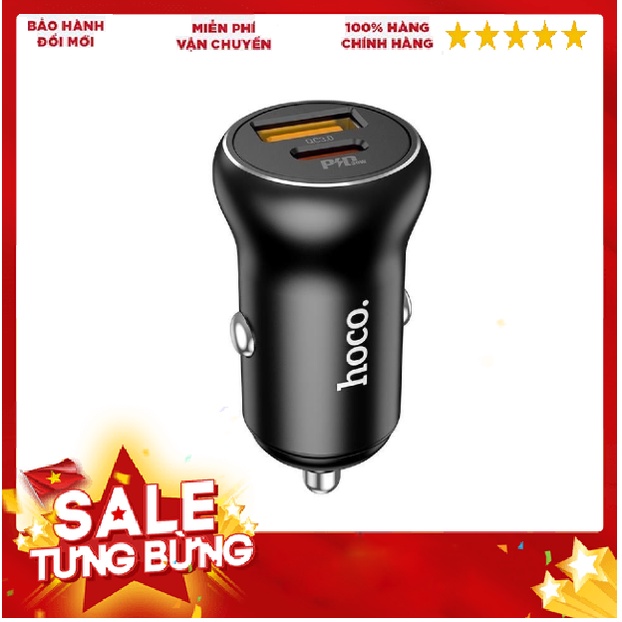 Tẩu sạc nhanh ô tô cao cấp PD30W + QC3.0 Hoco NZ5 đa năng 2 cổng (USB+Type-c) tiện lợi bảo hành chính hãng