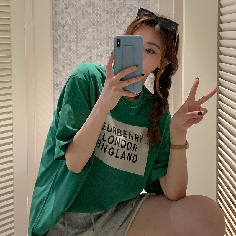 Áo thun NZN tay ngắn cổ tròn dáng rộng in chữ thoải mái thời trang mùa hè