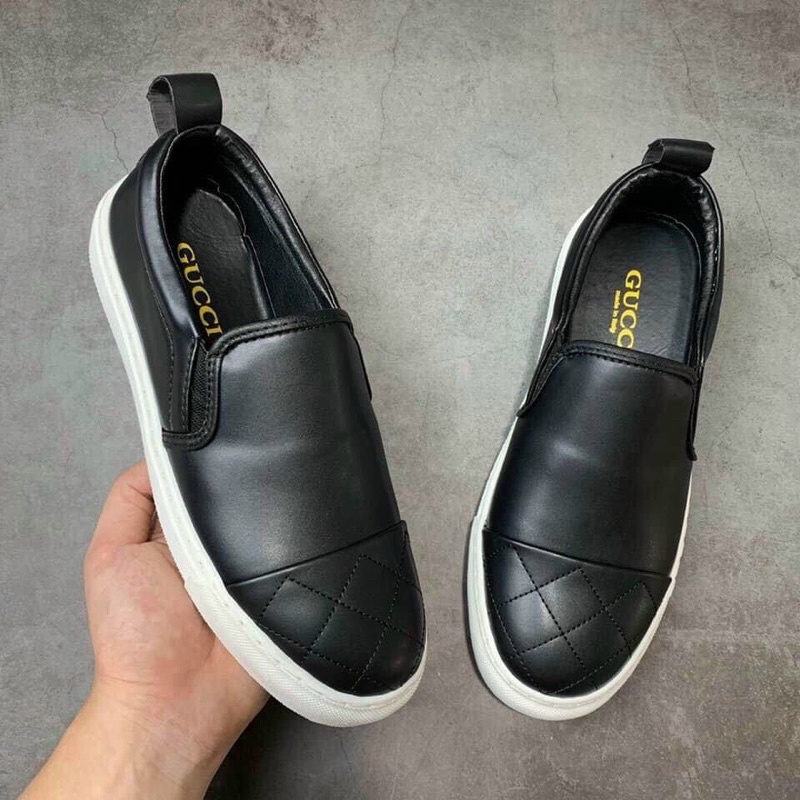 Giày slipon nam gc da lộn đế đúc cao su tăng chiều cao hàng Fullbox.