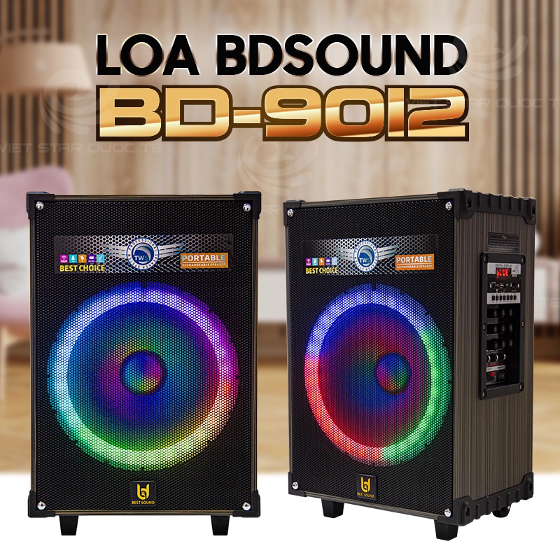 Loa Bluetooth Karaoke BD-9012 Việt Star Quốc Tế, bảo hành 12 tháng