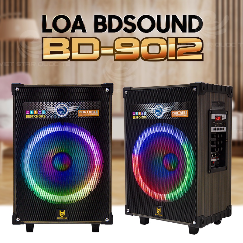 Loa Bluetooth Karaoke BDSOUND BD-9012, bảo hành 12 tháng đổi mới trong 07 ngày nếu lỗi sản phẩm