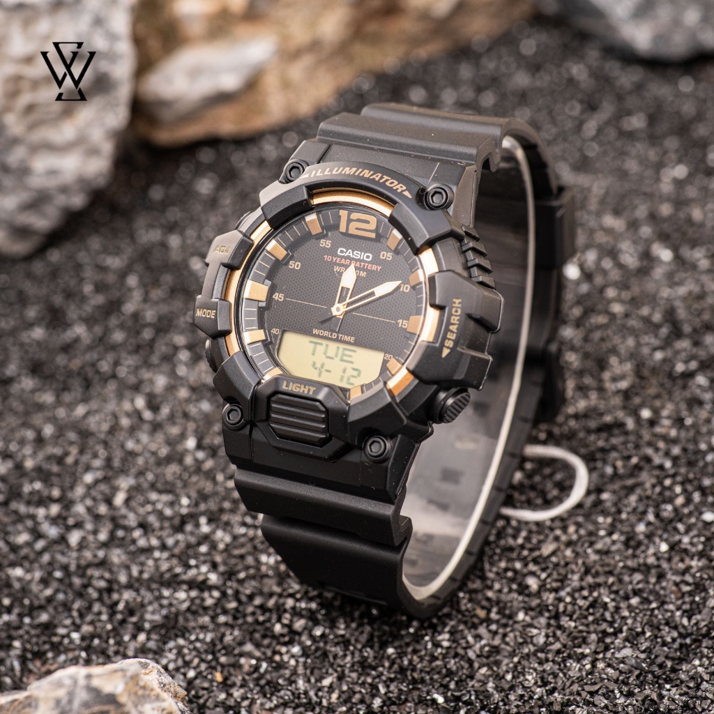Đồng Hồ Điện Tử Nam Casio WATCHSTORE HDC-700-9AVDF Thiết Kế Kính Nhựa 48.7mm, Độ Chịu Nước 10ATM, Vỏ Nhựa Cao Cấp