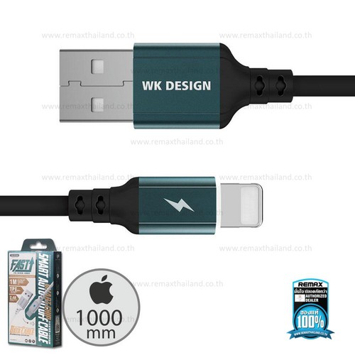 Dây Cáp Sạc iPhone Tự Ngắt Chính Hãng WK Design - Bảo Hành 1 Năm Lỗi 1 Đổi 1