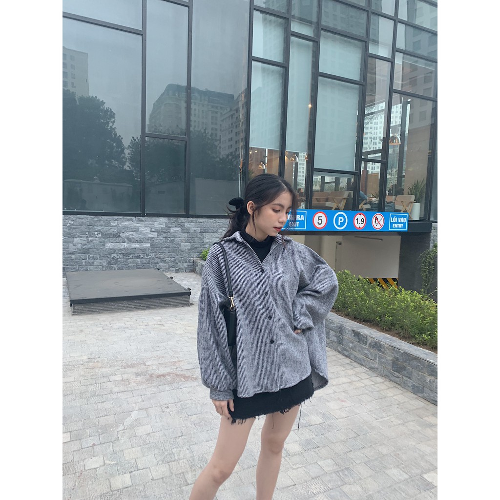 Áo sơ mi dạ kẻ sọc SA236 1994closet