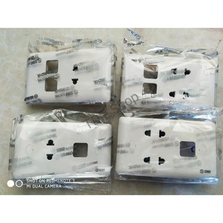 Ổ cắm đơn, đôi, 2 chấu với 1, 2 hạt lỗ công tắc S19