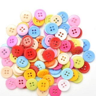 Set 100 Cúc Áo Tròn Bằng Nhựa 3 Kích Cỡ Dành Cho Bé Làm Đồ Thủ Công