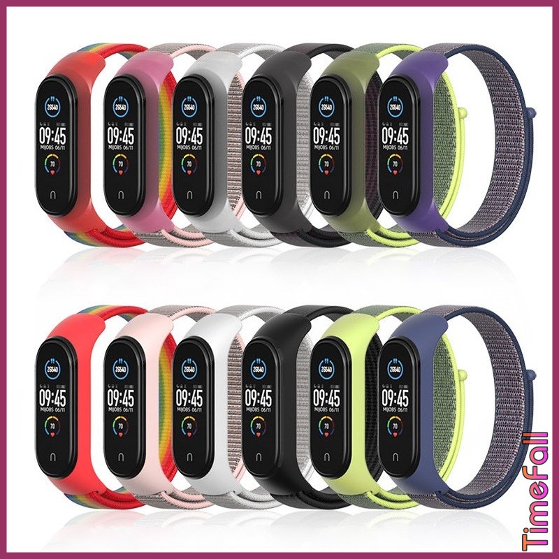 Dây đeo nylon mặt silicon mi band 6, Mi band 5 MIJOBS - dây đeo thay thế miband 5, miband 6 nylon chính hãng MIJOBS