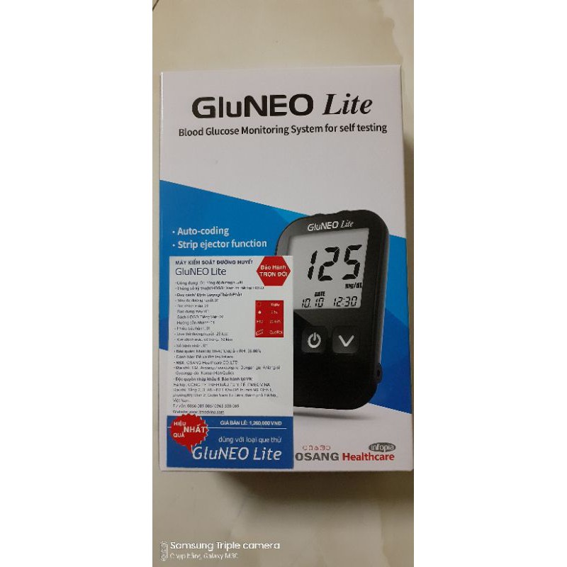 [Hot]Máy Đo Đường Huyết GluNEO Lite Hàng KM Glucerna BH Trọn Đời