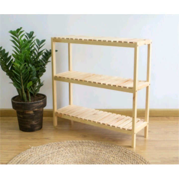Kệ Giày Dép Bằng Gỗ 3 Tầng
