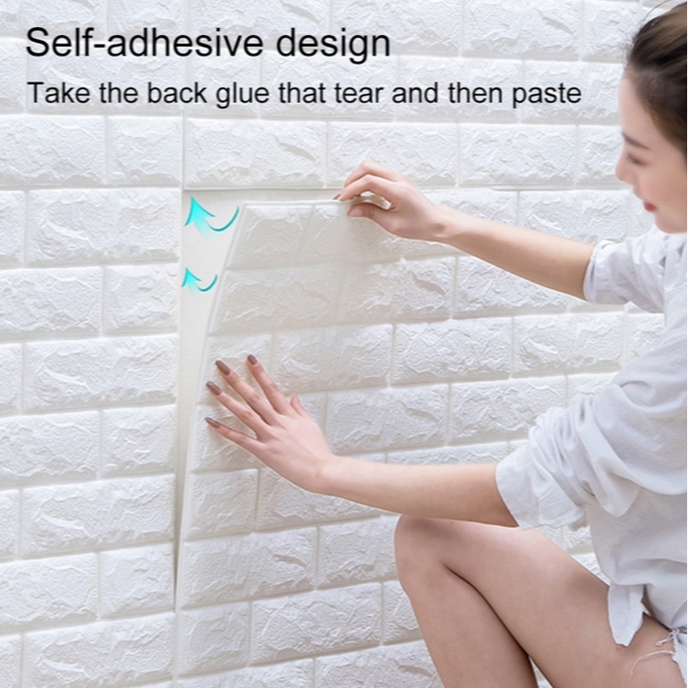 Giấy dán tường 3D trang trí nội thất đơn giản đẹp mắt