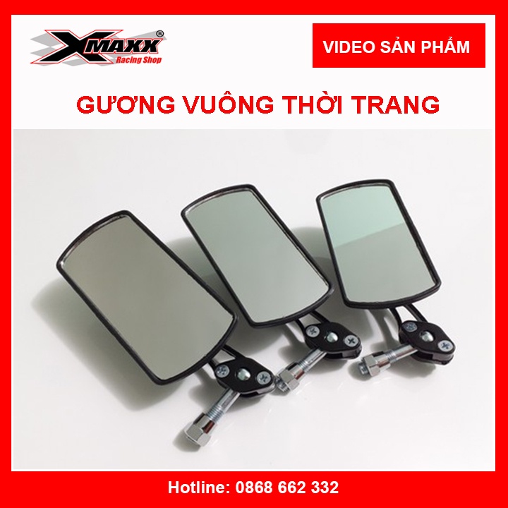 Gương vuông thời trang xe máy