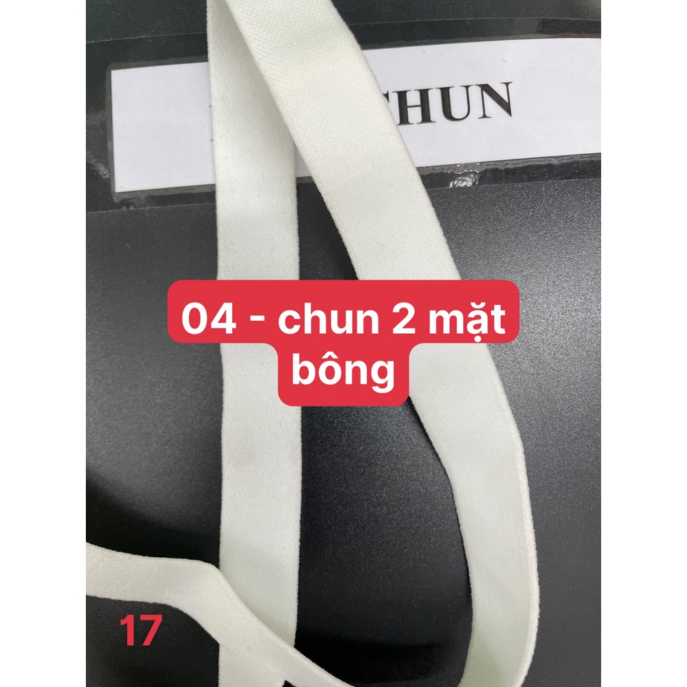 CÁC LOẠI CHUN TÔNG MÀU TRẮNG  chun co dãn may đồ lót, nội y, đồ ngủ
