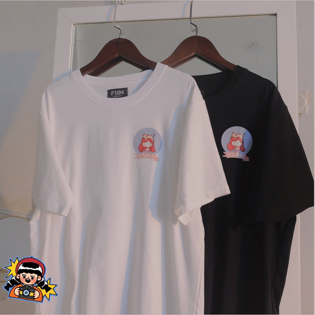 Áo thun tay lỡ E Taka nhiều màu form rộng basic - Made by Fiin