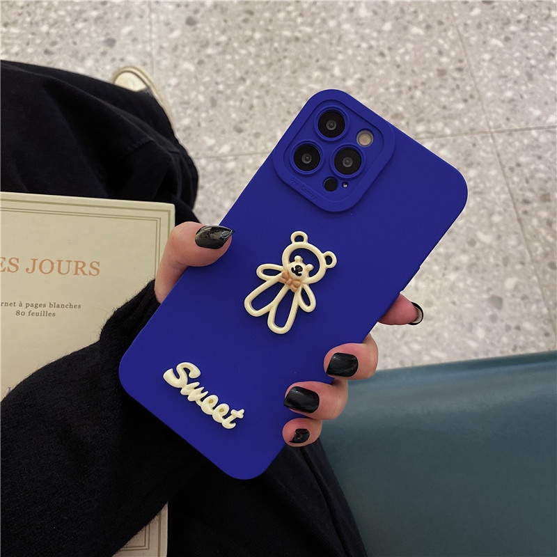 Ốp lưng iphone cạnh vuông bảo vệ camera Brown xanh 7plus x xsmax 11 11promax 12 12pro 12promax 13 13pro 13promax DT13