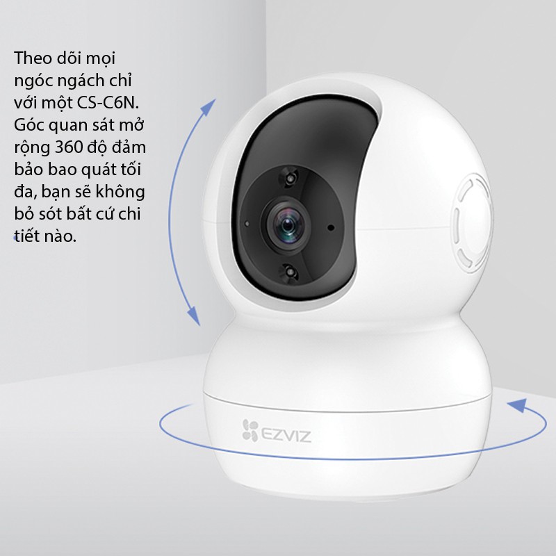 Camera Wifi EZVIZ TY2 1080P -CHÍNH HÃNG-  Đàm Thoại 2 Chiều,Quay Quét 360 Độ Thông Minh , Hình ảnh Full HD-BẢO HÀNH 24 T | BigBuy360 - bigbuy360.vn