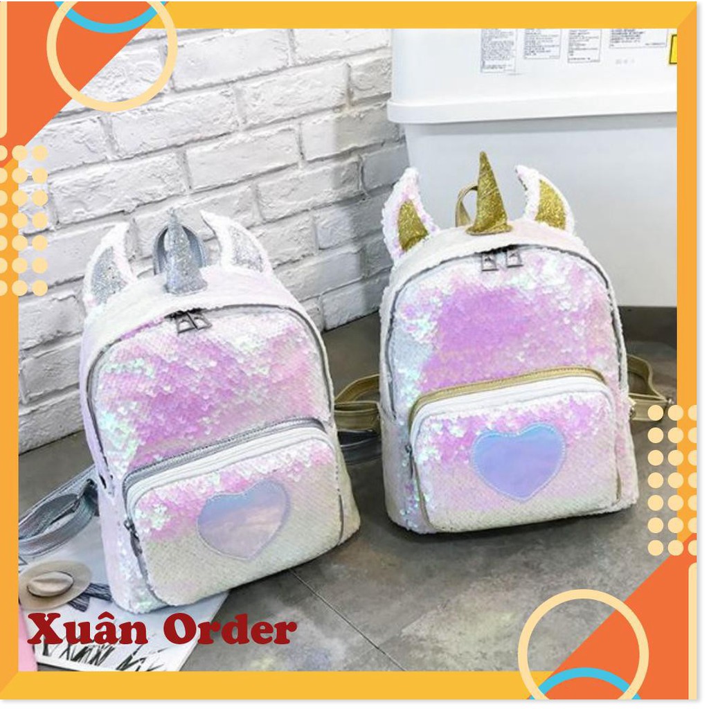 Đồng giá 100k toàn shop - (Sẵn) Balo kỳ lân Unicorn đính kim tuyến lấp lánh