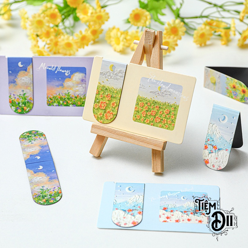 Thẻ Đánh Dấu Trang Sách Bookmark Họa Tiết Tranh Bích Họa Kẹp Sách Siêu Xinh