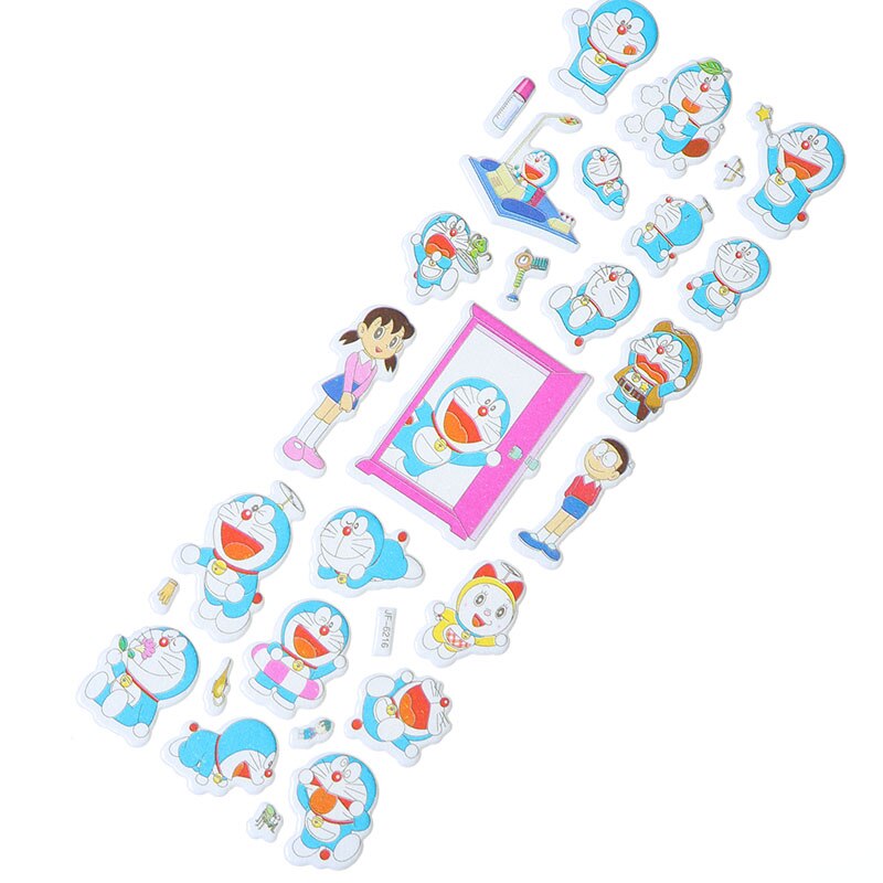Set 10 Miếng Dán Hình Doraemon 3d Xinh Xắn Dùng Để Trang Trí