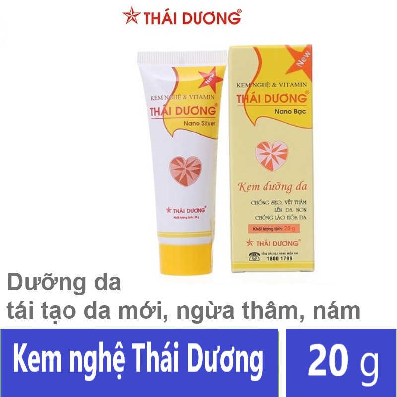 Kem nghệ thái dương |Tinh chất nano bạc, dưỡng da, tái tạo da mới (Tub 20g)