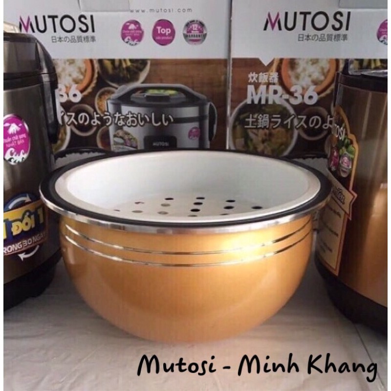 Nồi cơm điện💝FREESHIP💝Nồi cơm điện lòng niêu Mutosi MR36 - Bảo hành 12 tháng | BigBuy360 - bigbuy360.vn