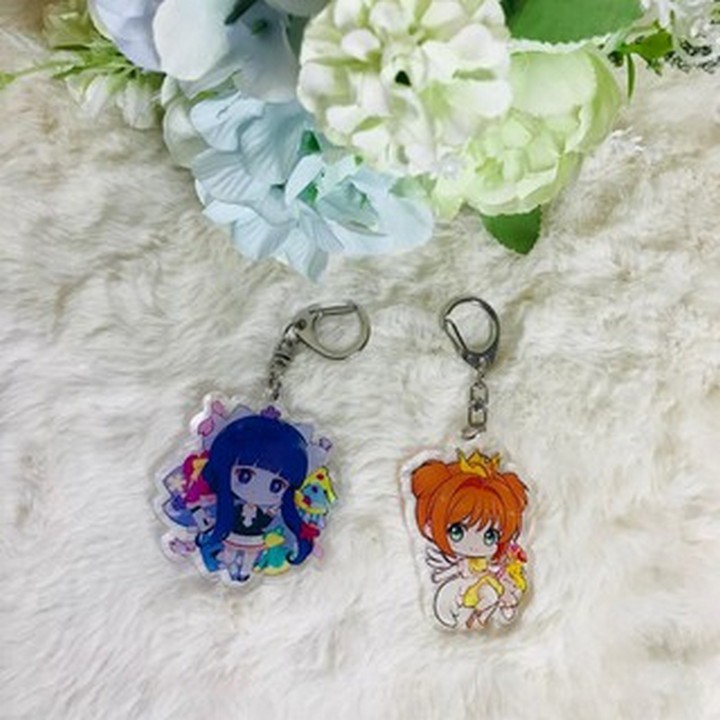 (new) ( Mica trong ) Móc khóa Cardcaptor Sakura Thủ lĩnh thẻ bài quà tặng xinh xắn dễ thương anime chibi