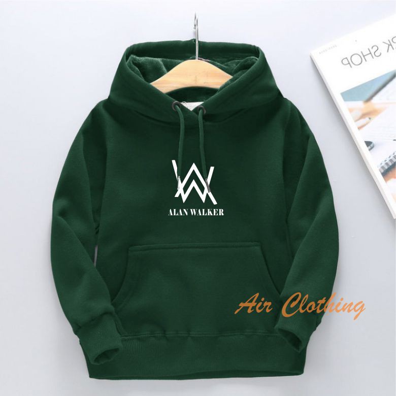 Áo Khoác Hoodie Dày Dặn Màu Trắng Đen Phong Cách Alan Walker Cho Bé