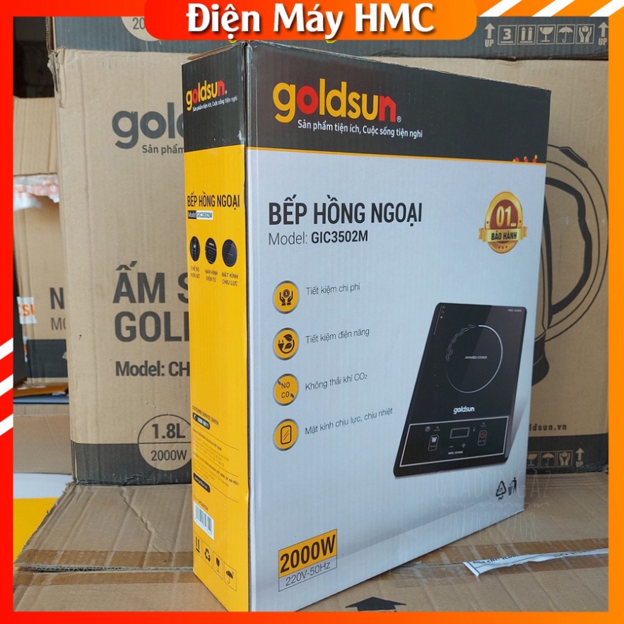 [Hàng Chính Hãng] Bếp hồng ngoại cảm ứng cao cấp Goldsun GIC3502M - Bảo hành 24 tháng