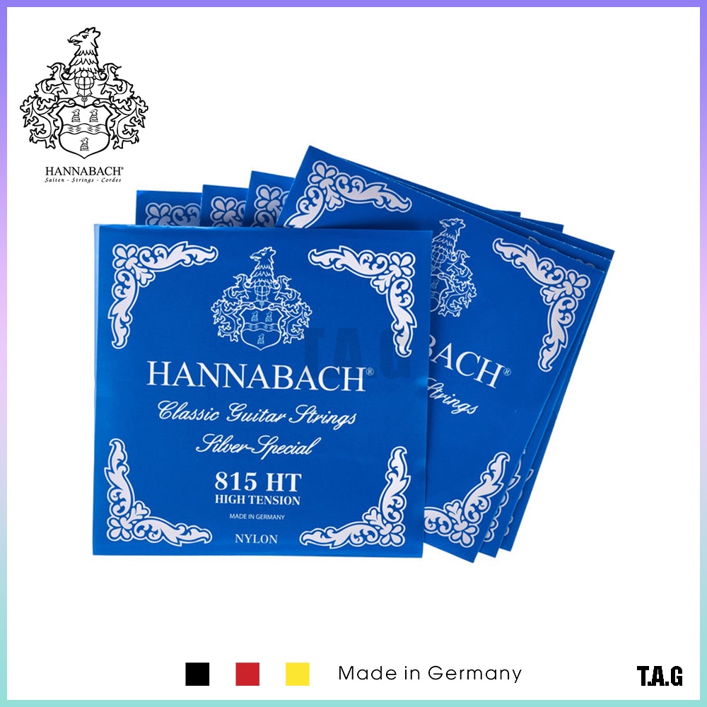 Dây nylon đàn Guitar Classic Hannabach 815HT, Silver Special, High Tension, Made in Germany (Đức)