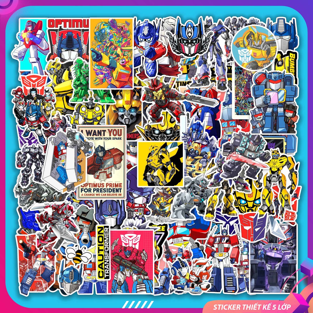 Bộ Hình Dán Nón Bảo Hiểm, Dán Laptop , Dán Điện Thoại, Dán Vali , Tem Dán Xe Máy ... | Sticker Transformers