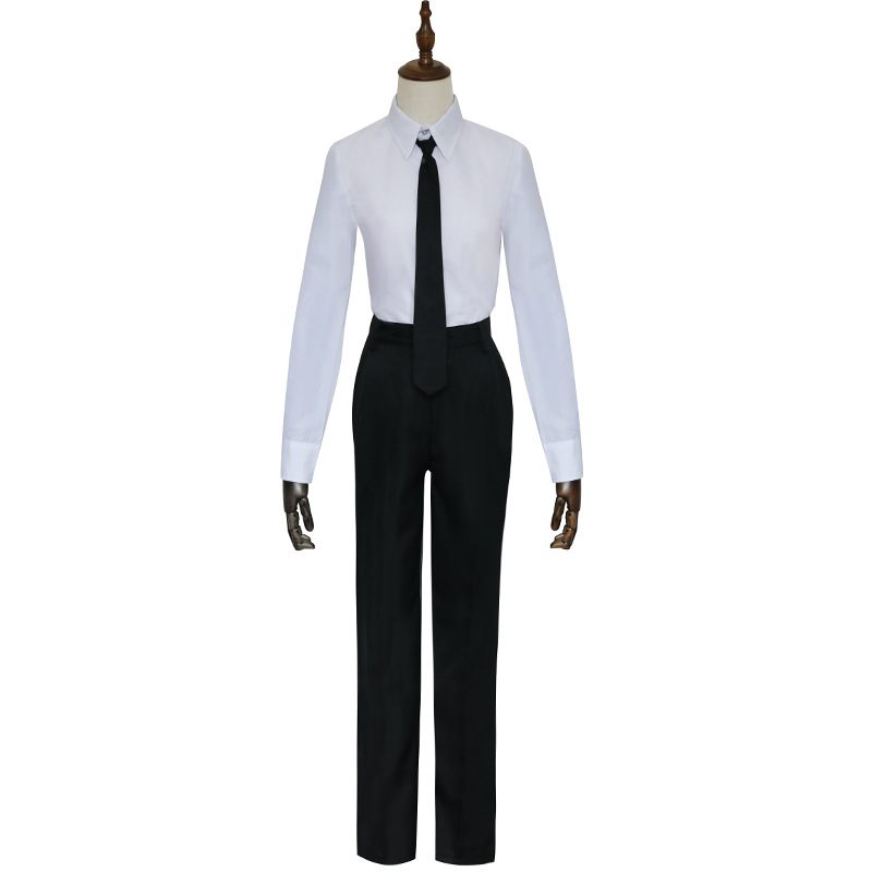 Trang phục áo kiểu tay dài quần dài và áo khoác dài cosplay nhân vật Makima - Chainsaw Man vào dịp Halloween