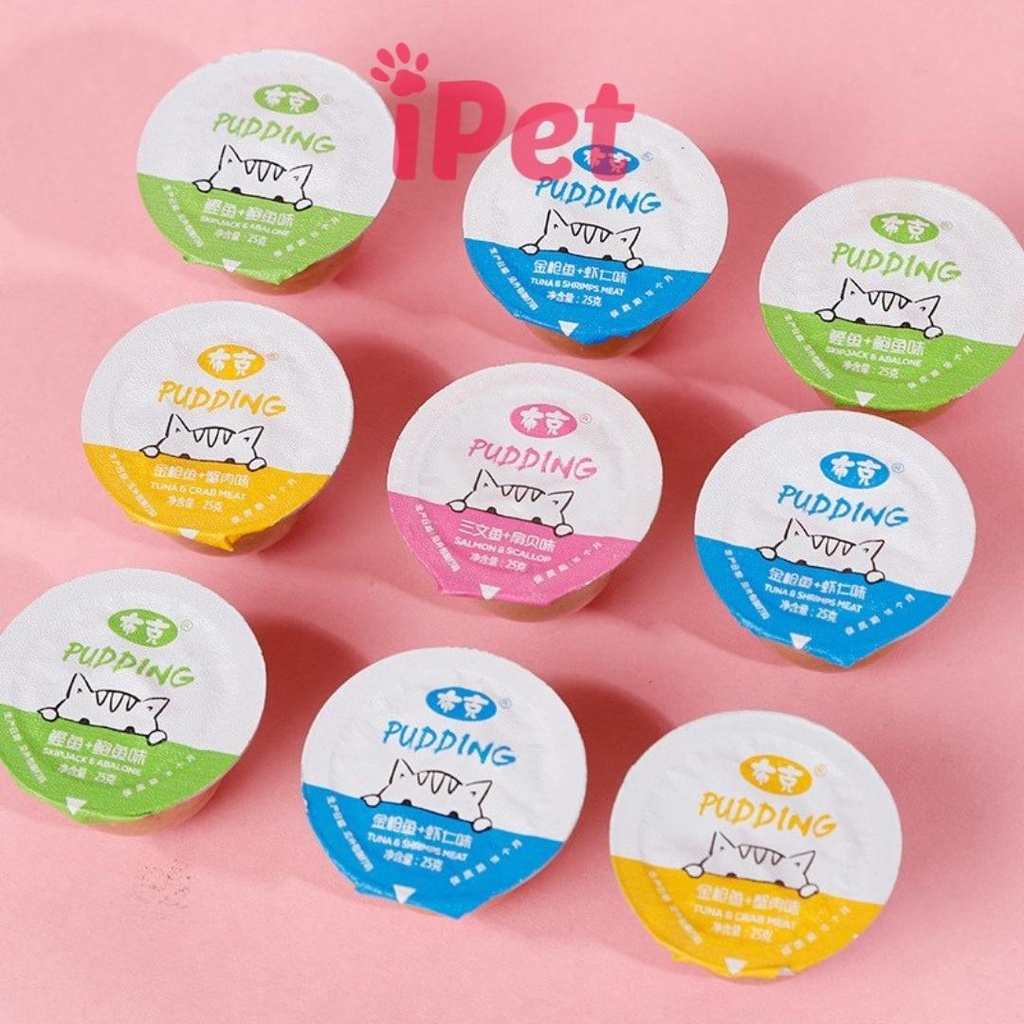 Súp Dinh Dưỡng Vị Hải Sản Cho Chó Mèo PIPITAO Dạng Viên Pudding - iPet Shop